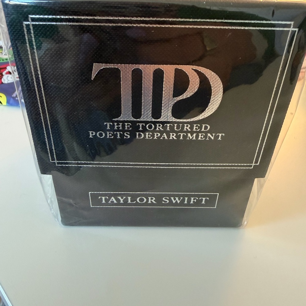 Taylor Swift Black and Silver TTPD Candle Box